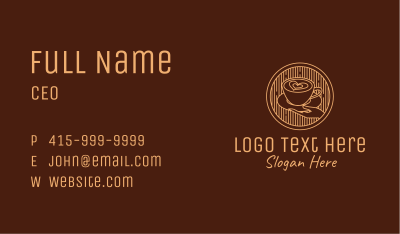 Lovely Serving Coffee Cup Business Card Image Preview