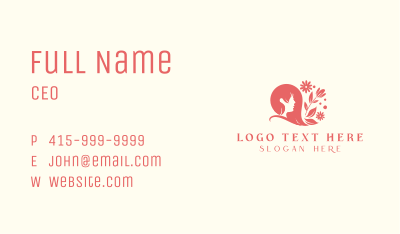 Floral Woman Hair Business Card Image Preview