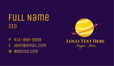 Cosmic Planet Saturn Business Card