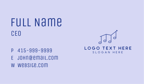 Music Chart Arrow  Business Card Design Image Preview