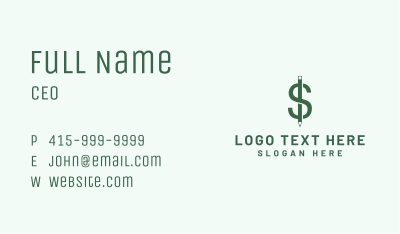 Dollar Pencil Money Exchange Business Card Image Preview