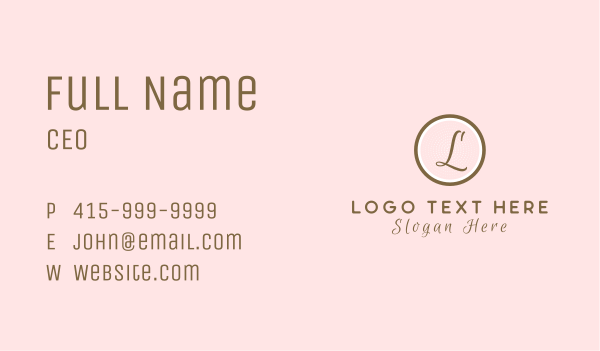 Circle Dots Letter  Business Card Design Image Preview