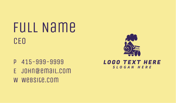 Jolly Train Mascot Business Card Design Image Preview