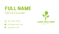 Green Leaf Bulb Business Card Image Preview