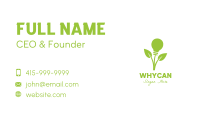Green Leaf Bulb Business Card Design