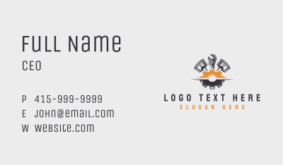 Engine Wrench Gear Business Card Image Preview