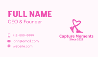 Pink Heart Sneaker  Business Card Image Preview