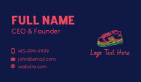 Minimalist Neon Sneakers  Business Card Image Preview