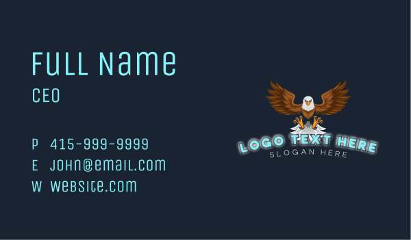 Eagle Bird Gaming Business Card Design Image Preview