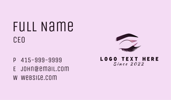 Wellness Beauty Eyelash Business Card Design Image Preview