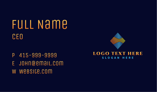 Professional Wave Tile Business Card Design Image Preview