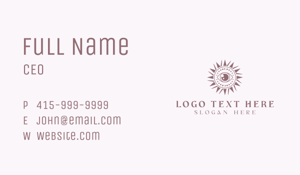 Eye Spiritual Boho Business Card Design Image Preview