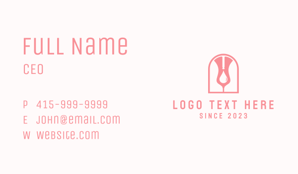 Pink Essential Oil Business Card Design Image Preview