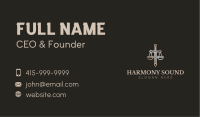 Law Scale Sword Business Card Design