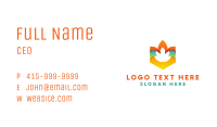 Colorful Lotus Flower Emblem  Business Card Image Preview