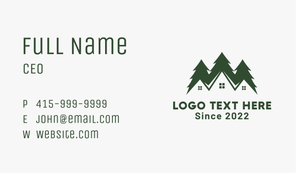 Cabin House Real Estate Business Card Design Image Preview