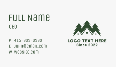 Cabin House Real Estate Business Card Image Preview