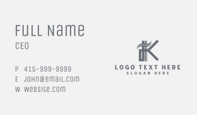 Industrial Construction Builder  Business Card Image Preview