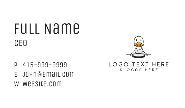 Duck Restaurant Diner Business Card Design Image Preview