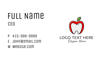 Dental Apple  Business Card Image Preview