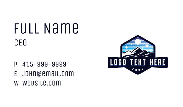 Mountain Adventure Business Card Design Image Preview