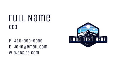 Mountain Adventure Business Card Image Preview