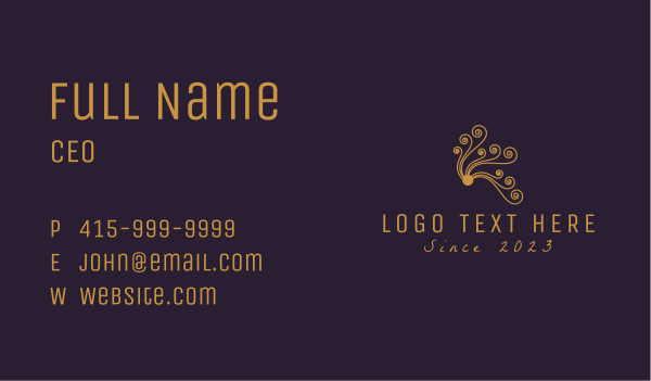 Elegant Gold Ornament  Business Card Design Image Preview