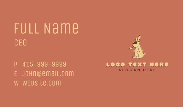 Smoking Pipe Bunny Business Card Design Image Preview