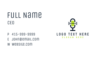 Mic Sound Entertainment Podcast Business Card Image Preview