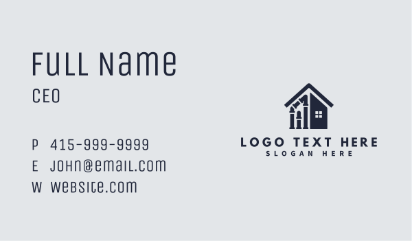 Pipe House Plumbing Business Card Design Image Preview