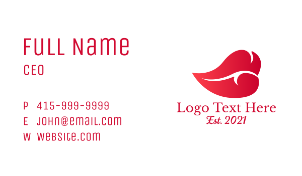 Red Vampire Lips  Business Card Design Image Preview