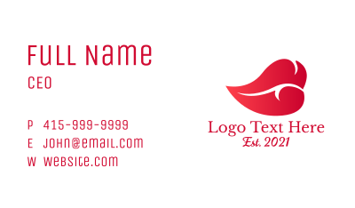 Red Vampire Lips  Business Card