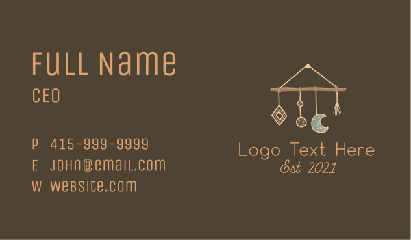 Wall Hanging Macrame Decor Business Card Design Image Preview