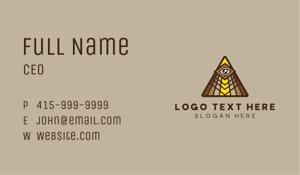 Mystic Eye Triangle Business Card Design Image Preview