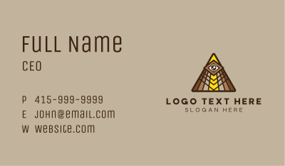 Mystic Eye Triangle Business Card Image Preview