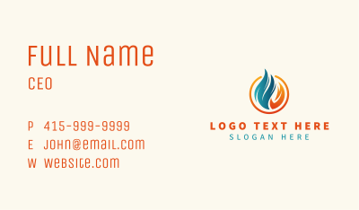 Gradient HVAC Energy Business Card Image Preview