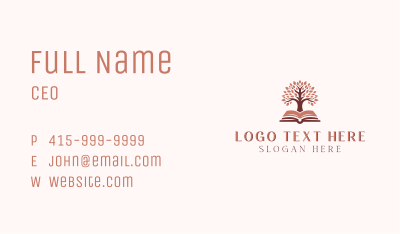 Educational Book Tree Business Card Image Preview