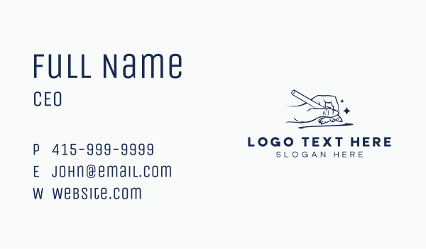 Hand Writing Pen Business Card Design Image Preview