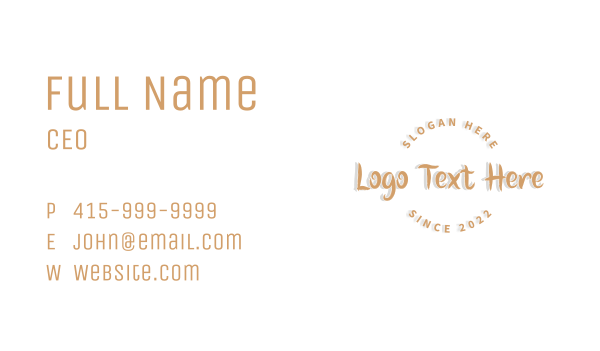 Generic Boutique Wordmark Business Card Design Image Preview