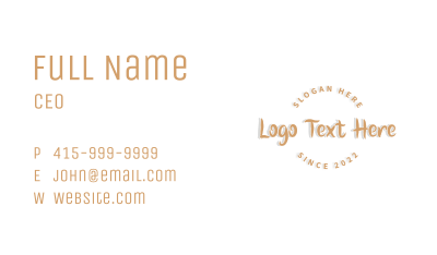 Generic Boutique Wordmark Business Card Image Preview