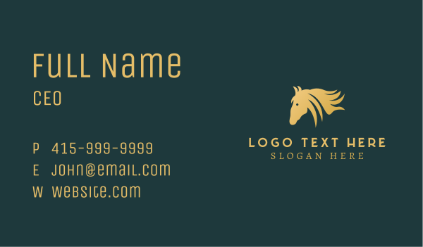 Wild Horse Breeding Business Card Design Image Preview