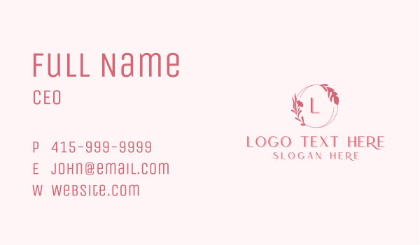 Floral Beauty Boutique Business Card Design Image Preview
