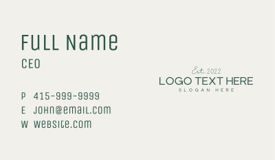 Business Elegant Wordmark Business Card Image Preview