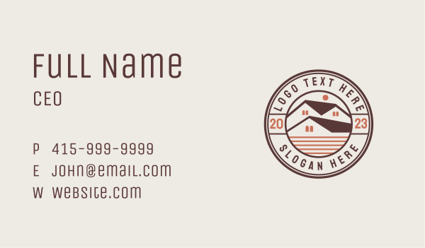 Residential Housing Badge Business Card Design Image Preview