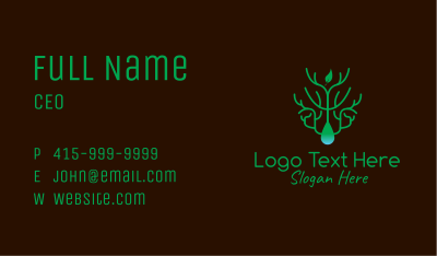 Eco Friendly Leaf Droplet Business Card Image Preview