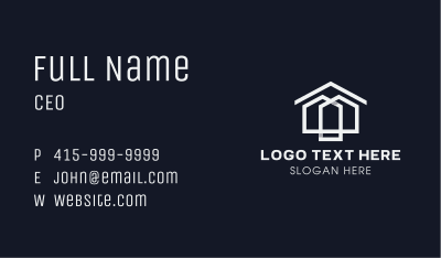 Minimalist Home Real Estate Business Card