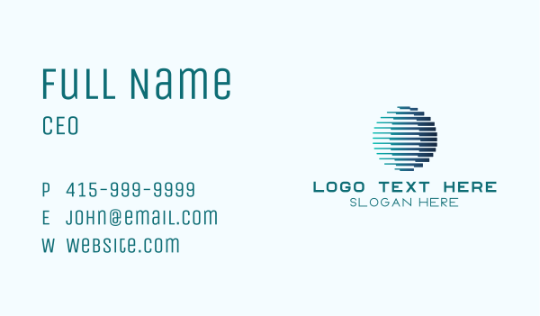 Globe Sphere Lines Business Card Design Image Preview