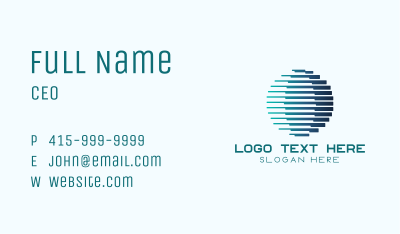 Globe Sphere Lines Business Card