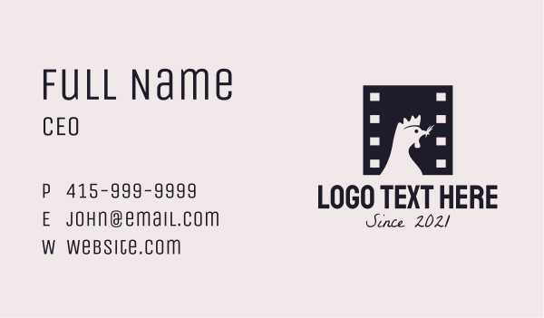 Chicken Film Studio Business Card Design Image Preview