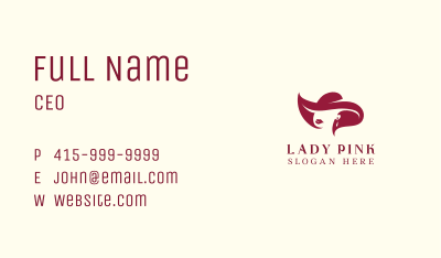 Fashion Lady Hat Business Card Image Preview